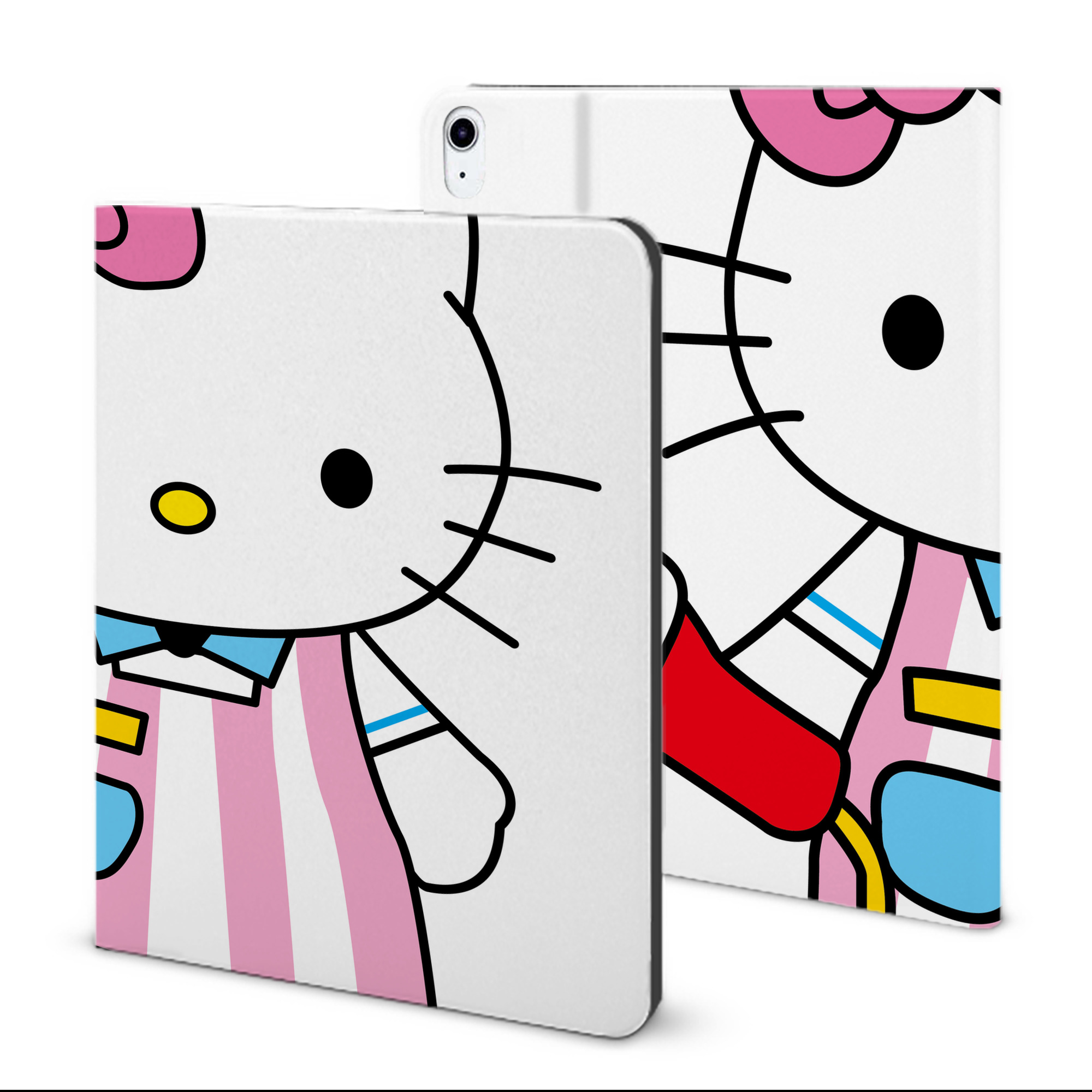 （画像用） Hello Kitty ハローキティ IPad ケース ブック型 PUレザー TPU 耐衝撃 軽量 薄型 ペン収納なし 全面保護 IPad 各モデル対応
